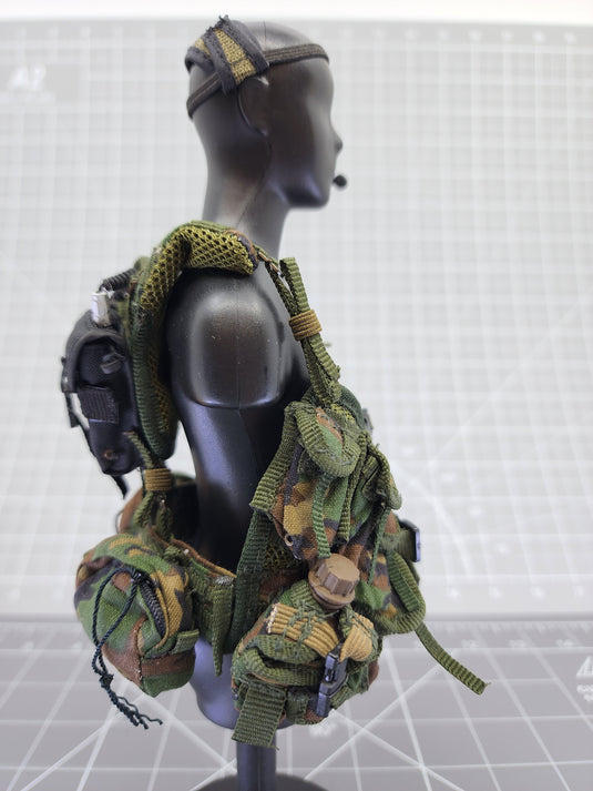 BAM 1/6 Woodland Camo Equipment Load And Carry System (ELCS) Pack (ACE)