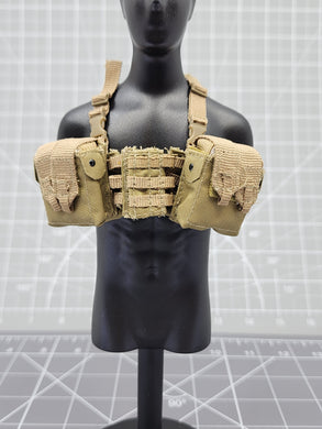 BAM 1/6 FDE Tan Gunner Split Rack Chest Rig (BBI)