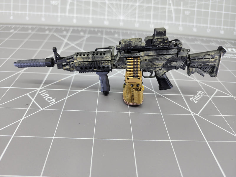 Load image into Gallery viewer, BAM 1/6 Tropical Multi Cam Chestpack and Machine Gun

