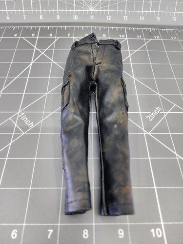 BAM 1/6 Weatherd Black Leather-Like Pants