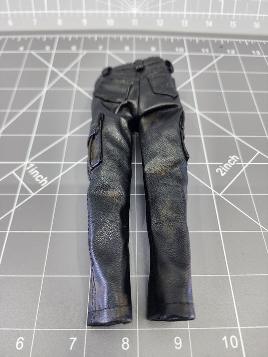 BAM 1/6 Weatherd Black Leather-Like Pants