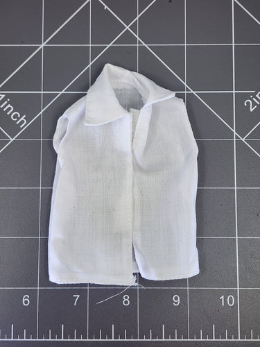 BAM 1/6 White Sleeveless Shirt W/ Collar