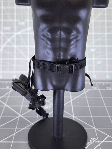 BAM 1/6 Black belt W/ Pouch, Drop Leg Holster, & Pistol