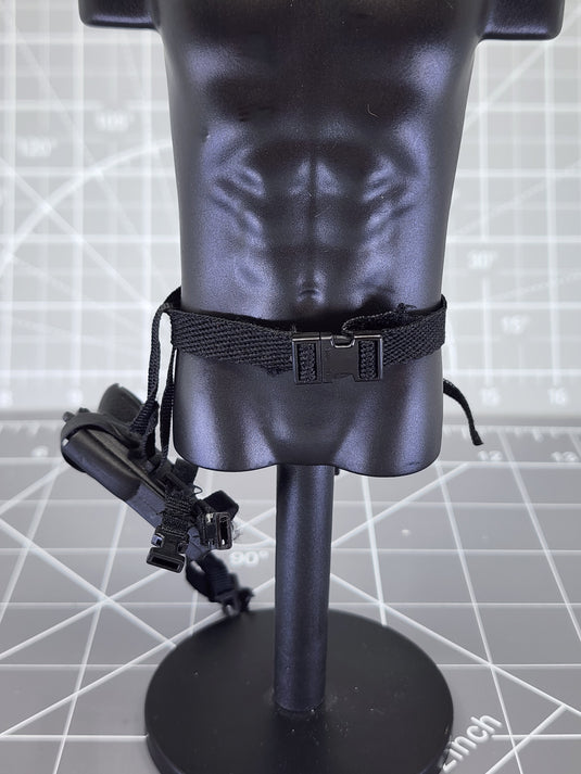 BAM 1/6 Black belt W/ Pouch, Drop Leg Holster, & Pistol
