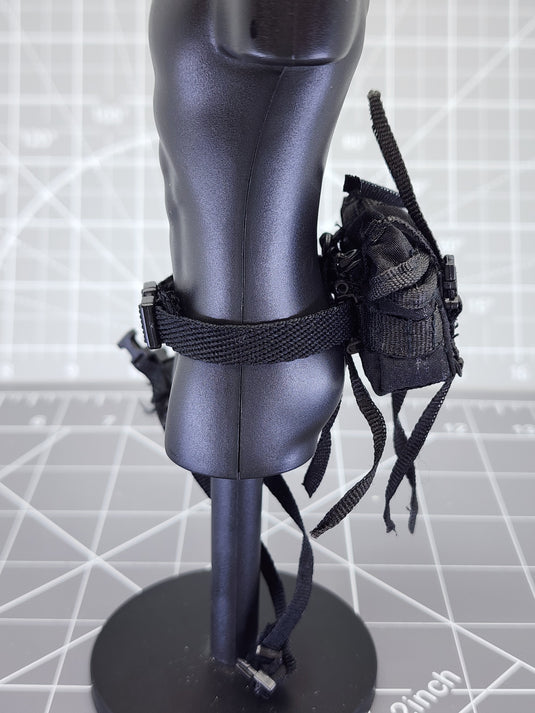BAM 1/6 Black belt W/ Pouch, Drop Leg Holster, & Pistol