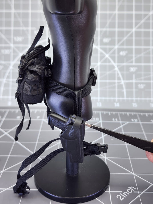BAM 1/6 Black belt W/ Pouch, Drop Leg Holster, & Pistol