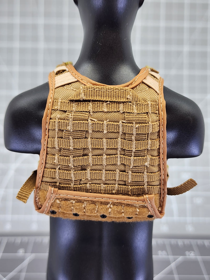 Load image into Gallery viewer, BAM 1/6 Coyote Tan Molle Plate Carrier Vest (Toy Soldier)
