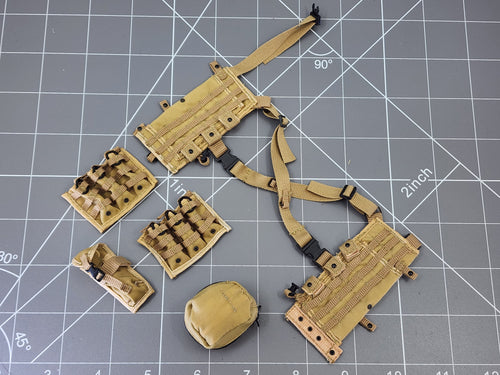 BAM 1/6 Coyote Tan Molle Chest Rig (Toy Soldier)