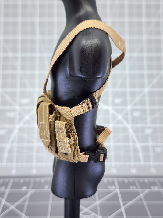 BAM 1/6 Coyote Tan Ammo Chest Carrier Pack 2 (Toy Soldier)