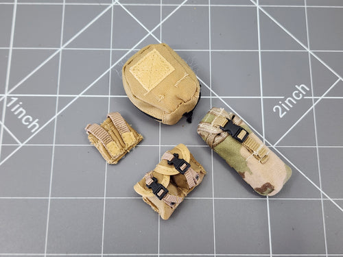 BAM 1/6 Coyote Tan/ 3C Camo Pouch Set (Toy Soldier)