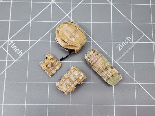 BAM 1/6 Coyote Tan/ 3C Camo Pouch Set (Toy Soldier)