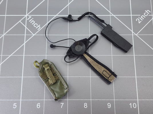 BAM 1/6 OD Green Radio & Headset (Toy Soldier)
