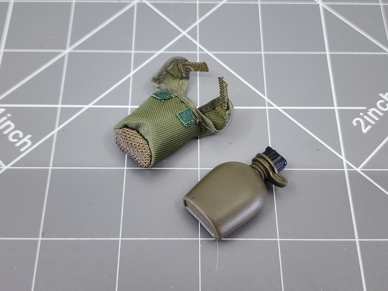 Load image into Gallery viewer, BAM 1/6 OD Green Canteen &amp; Pouch (Toy Soldier)
