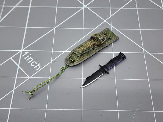 BAM 1/6 OD Green Sheath and Knife (Toy Soldier)