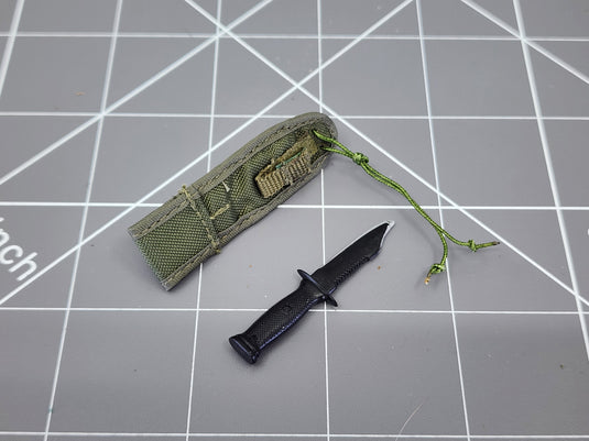BAM 1/6 OD Green Sheath and Knife (Toy Soldier)