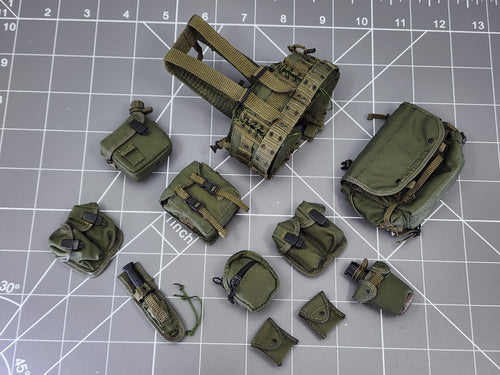 BAM 1/6 OD Green Chest Rig & Pouch Set (Toy Soldier)