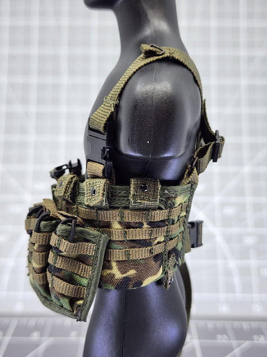 BAM 1/6 OD Green Molle Chest Rig & Pouch Set (Toy Soldier)