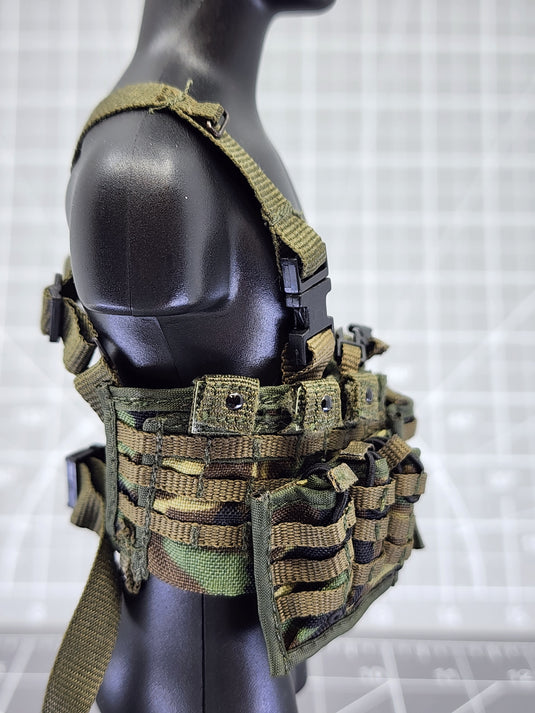BAM 1/6 OD Green Molle Chest Rig & Pouch Set (Toy Soldier)