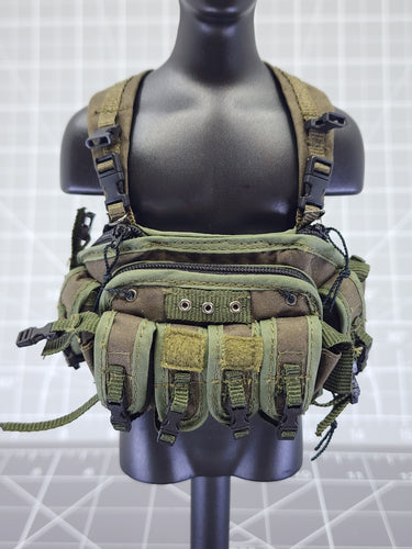 BAM 1/6 Woodlands Camo Ammo Pouch Chest Rig (ACE)