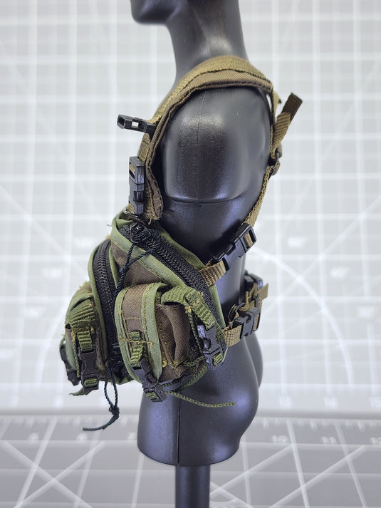 BAM 1/6 Woodlands Camo Ammo Pouch Chest Rig (ACE)