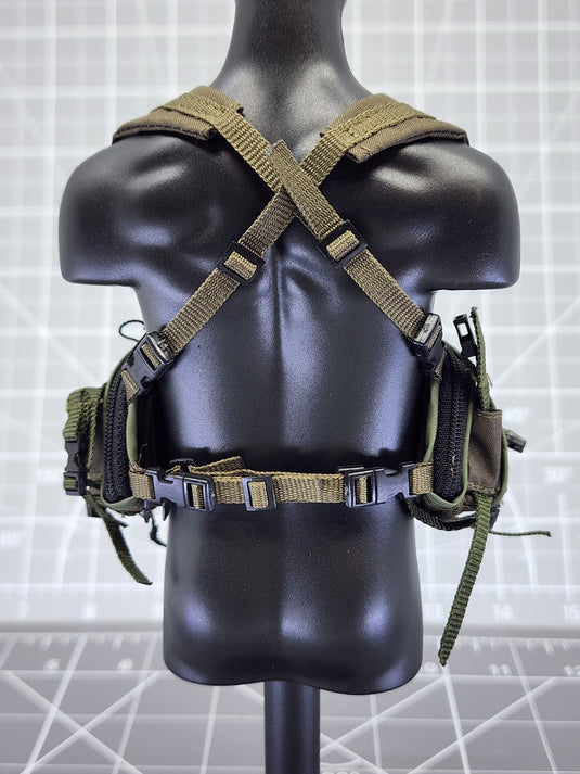 BAM 1/6 Woodlands Camo Ammo Pouch Chest Rig (ACE)