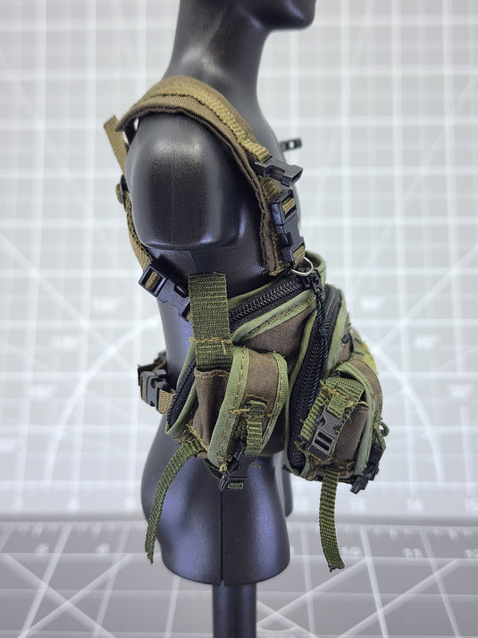 BAM 1/6 Woodlands Camo Ammo Pouch Chest Rig (ACE)