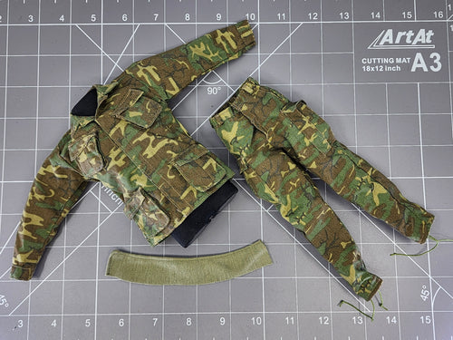 BAM 1/6 Vietnam Woodland Camo Uniform W/ Sweat Towel (Dragon)