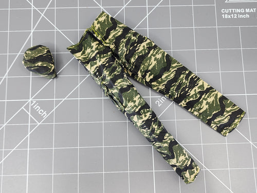 BAM 1/6 Vietnam Tiger Stripe Camo Pants & Hat (Soldiers Of The World)