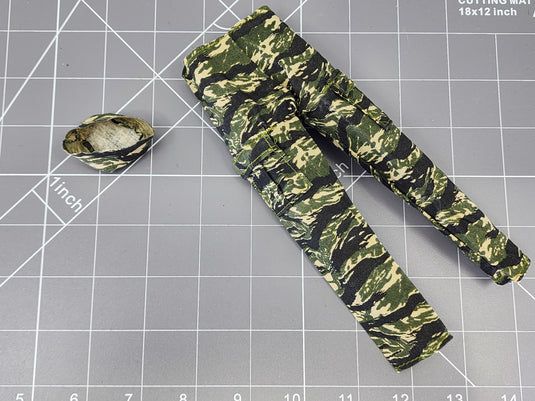 BAM 1/6 Vietnam Tiger Stripe Camo Pants & Hat (Soldiers Of The World)