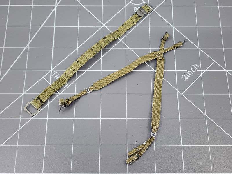 Load image into Gallery viewer, BAM 1/6 Vietnam OD Green Belt &amp; Harness (DID)
