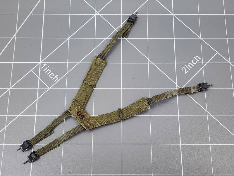 Load image into Gallery viewer, BAM 1/6 Vietnam OD Green H Type Harness (Toy Soldier)
