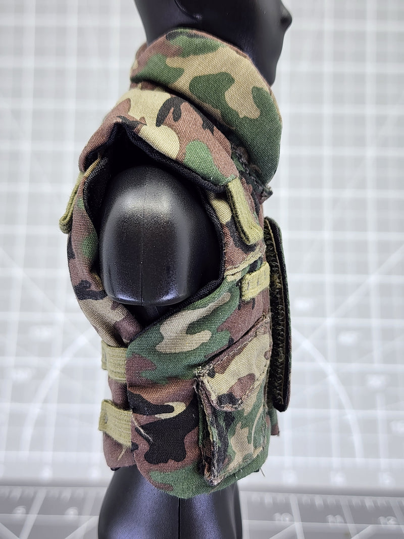 Load image into Gallery viewer, BAM 1/6 Woodlands Camo Plate Carrier Vest (Dragon)
