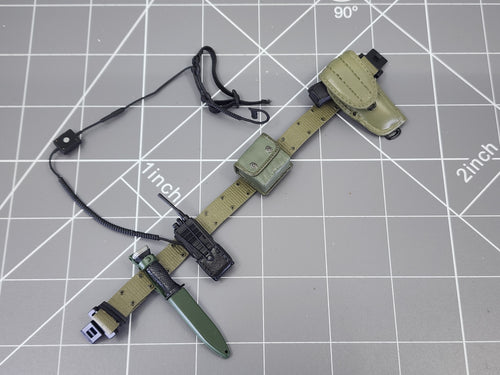 BAM 1/6 OD Green Belt W/ Pistol, Knife, & Radio (Dragon)