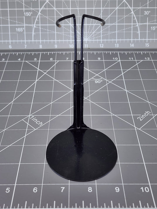 BAM 1/6 Black Round Figure Stand Metal (Shortened Waist supports)