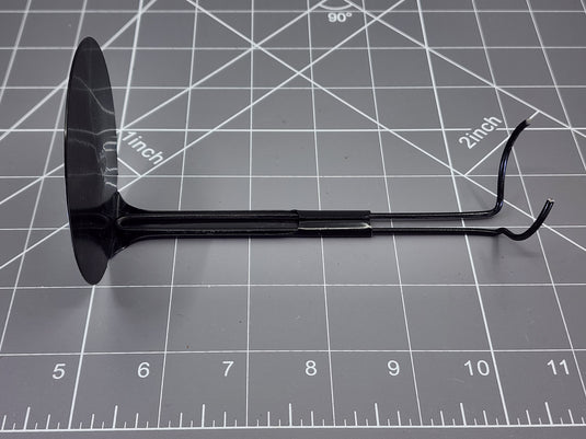BAM 1/6 Black Round Figure Stand Metal (Shortened Waist supports)