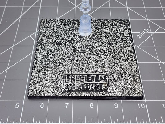 BAM 1/6 Elite Force Figure Stand W/ Silver Texture Base & Clear Flexible Stem