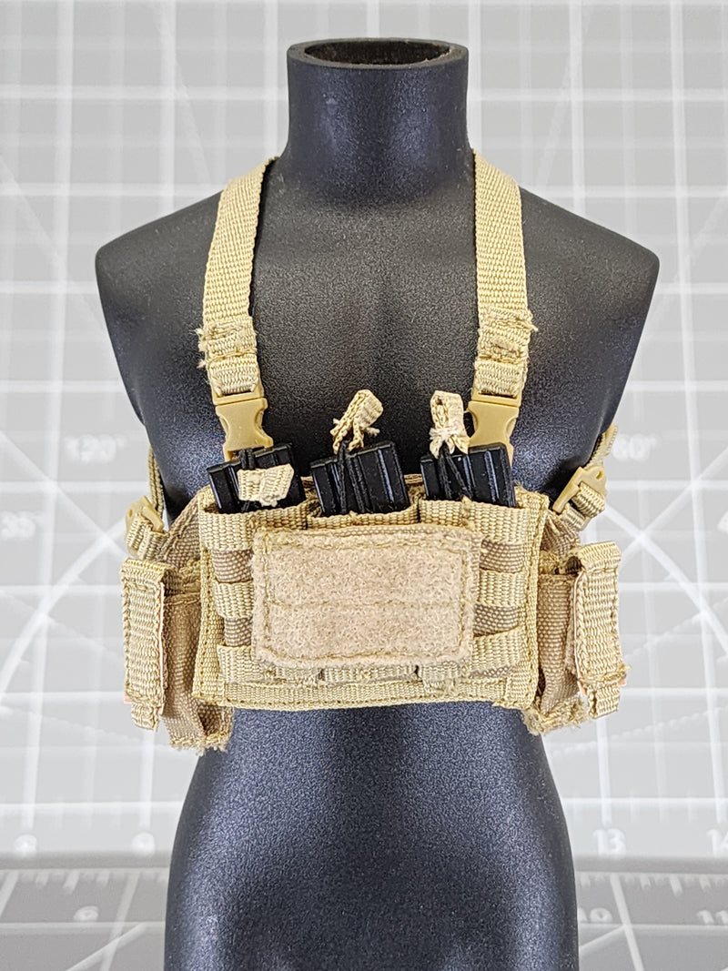 Load image into Gallery viewer, BAM 1/6 Coyote Tan Chest Rig Ammo Carrier (Playhouse)
