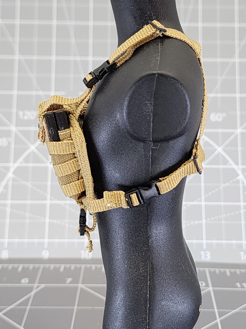 Load image into Gallery viewer, BAM 1/6 Coyote Tan Chest Rig W/ Ammo Pouches (Playhouse)
