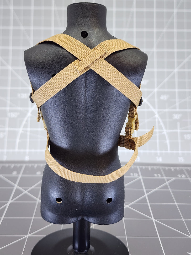 Load image into Gallery viewer, BAM 1/6 Coyote Tan Combat Suspenders
