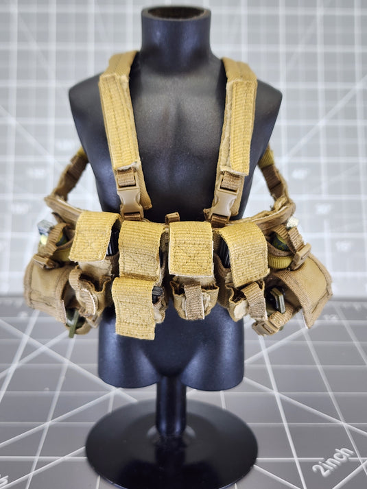 BAM 1/6 Coyote Tan Chest Rig With Ammo Pouches & Grenades (Playhouse)