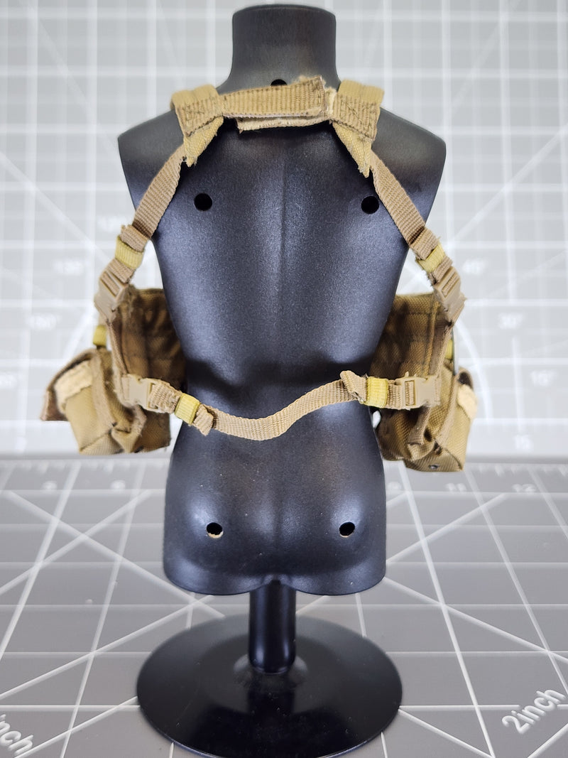 Load image into Gallery viewer, BAM 1/6 Coyote Tan Chest Rig With Ammo Pouches &amp; Grenades (Playhouse)
