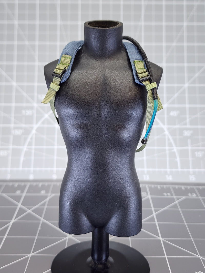 Load image into Gallery viewer, BAM 1/6 Blue Hydration Backpack With Drinking Tube (Dragon)
