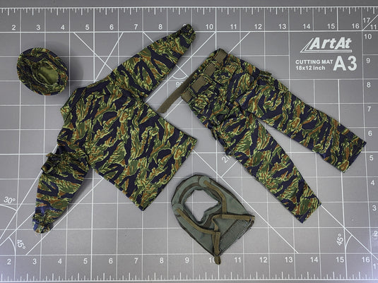 BAM 1/6 Vietnam Tiger Stripe Camo Uniform W/ Floatation Collar (Saturday Toys)