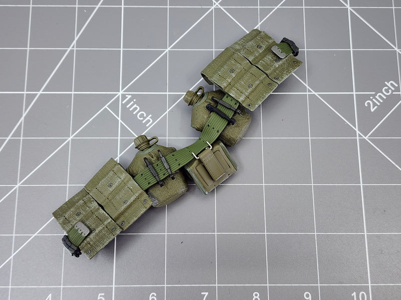 Load image into Gallery viewer, BAM 1/6 Vietnam OD Green Bar Belt W/ Pouches (Dragon)
