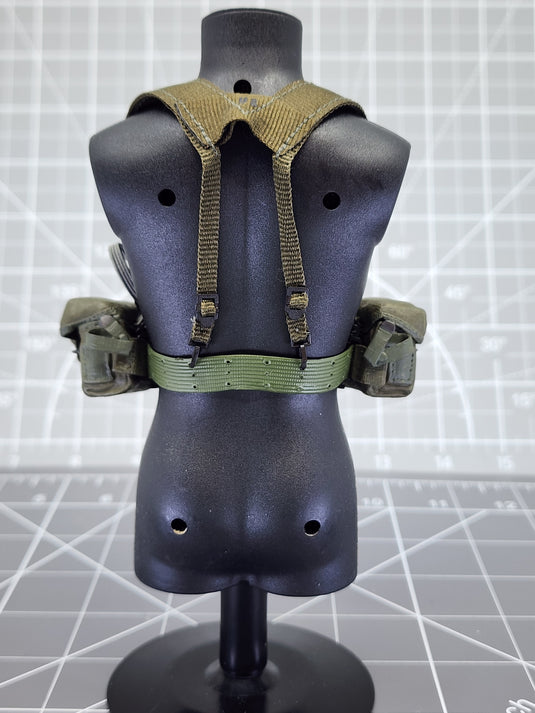 BAM 1/6 Vietnam OD Green Belt W/ Suspenders & Pouches (Dragon)