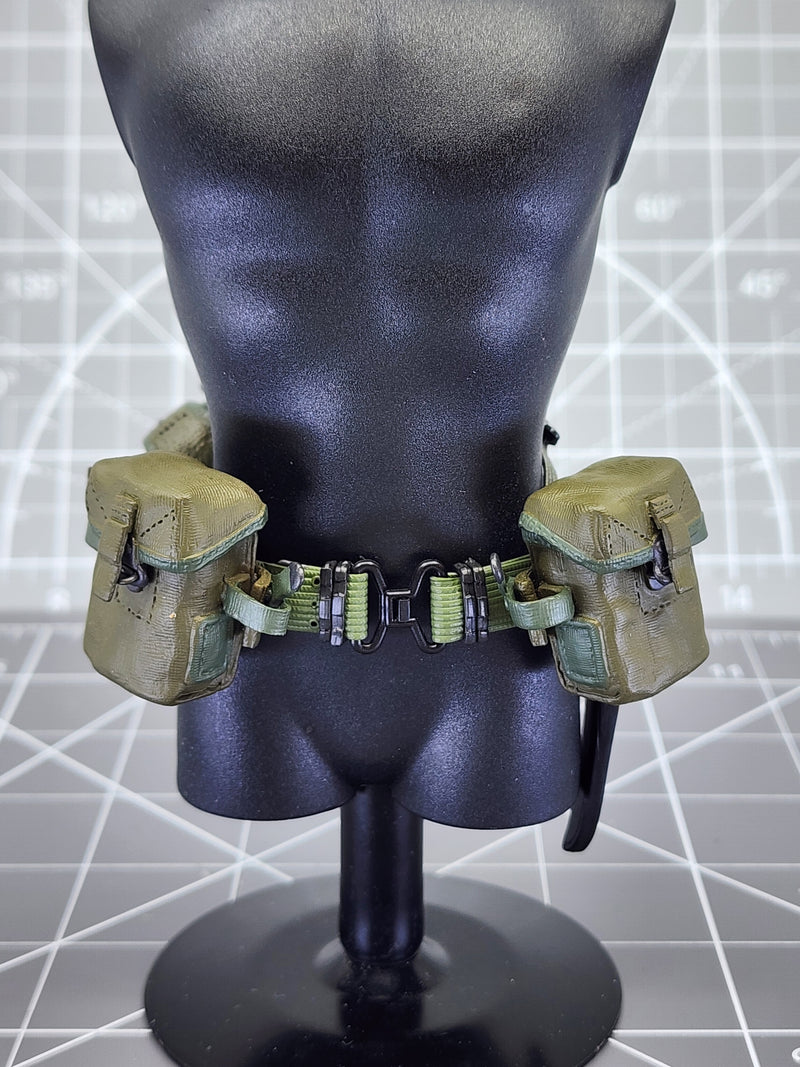 Load image into Gallery viewer, BAM 1/6 Vietnam OD Green Belt W/ Pouches &amp; Knife Ver 2 (Dragon)
