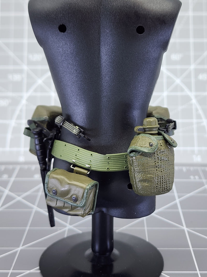 Load image into Gallery viewer, BAM 1/6 Vietnam OD Green Belt W/ Pouches &amp; Knife Ver 2 (Dragon)
