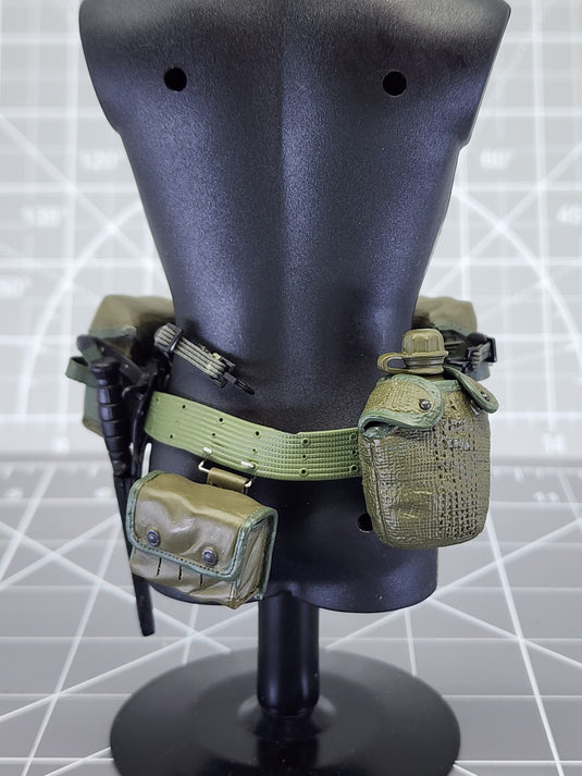 BAM 1/6 Vietnam OD Green Belt W/ Pouches & Knife Ver 2 (Dragon)