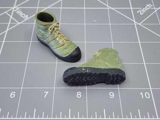BAM 1/6 Vietnam NVA OD Green Boots (Foot Type) (21 Century)