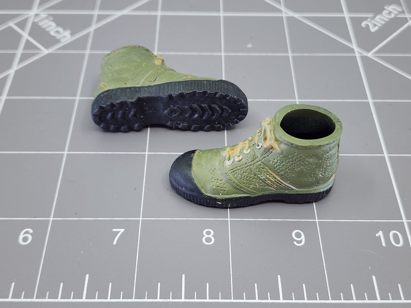 Load image into Gallery viewer, BAM 1/6 Vietnam NVA OD Green Boots (Foot Type) (21 Century)
